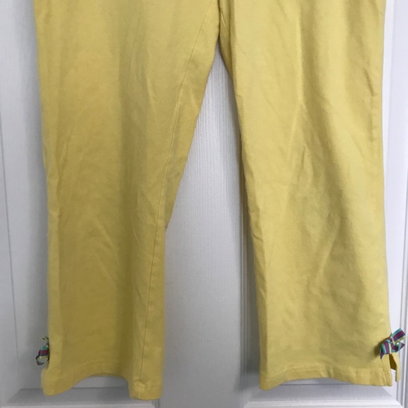Y2K SIMPLY BASIC Girls L or Women's XXS/XS Cotton Bow Leg Pants Leggings FLAWS - Picture 4 of 12